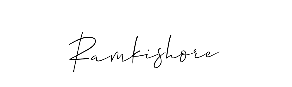 How to make Ramkishore signature? Allison_Script is a professional autograph style. Create handwritten signature for Ramkishore name. Ramkishore signature style 2 images and pictures png