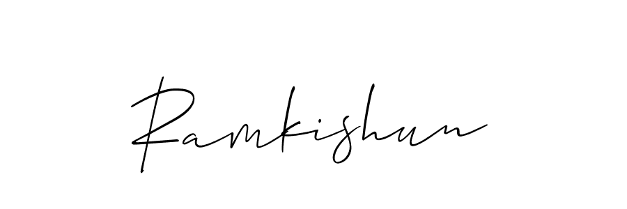 How to make Ramkishun signature? Allison_Script is a professional autograph style. Create handwritten signature for Ramkishun name. Ramkishun signature style 2 images and pictures png