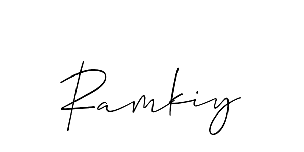 if you are searching for the best signature style for your name Ramkiy. so please give up your signature search. here we have designed multiple signature styles  using Allison_Script. Ramkiy signature style 2 images and pictures png