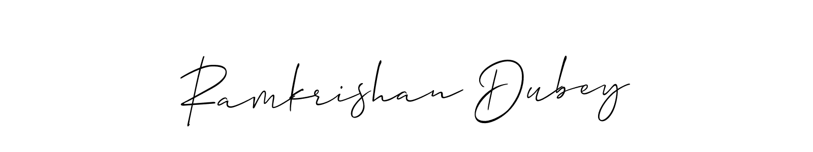 You can use this online signature creator to create a handwritten signature for the name Ramkrishan Dubey. This is the best online autograph maker. Ramkrishan Dubey signature style 2 images and pictures png