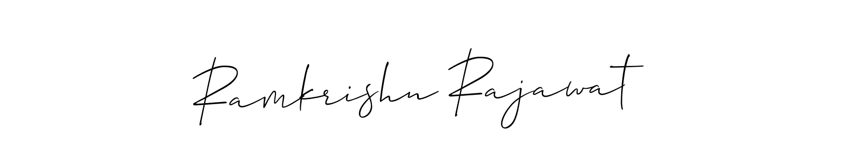 Create a beautiful signature design for name Ramkrishn Rajawat. With this signature (Allison_Script) fonts, you can make a handwritten signature for free. Ramkrishn Rajawat signature style 2 images and pictures png