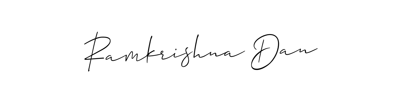 You can use this online signature creator to create a handwritten signature for the name Ramkrishna Dan. This is the best online autograph maker. Ramkrishna Dan signature style 2 images and pictures png
