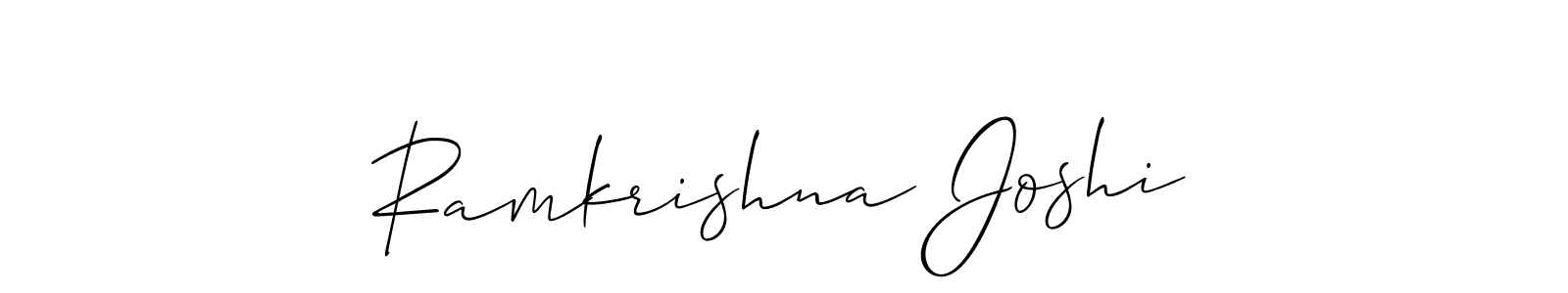 Also we have Ramkrishna Joshi name is the best signature style. Create professional handwritten signature collection using Allison_Script autograph style. Ramkrishna Joshi signature style 2 images and pictures png