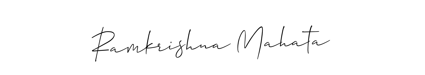 Design your own signature with our free online signature maker. With this signature software, you can create a handwritten (Allison_Script) signature for name Ramkrishna Mahata. Ramkrishna Mahata signature style 2 images and pictures png