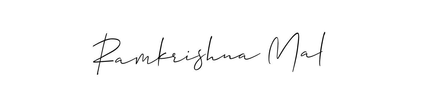 You should practise on your own different ways (Allison_Script) to write your name (Ramkrishna Mal) in signature. don't let someone else do it for you. Ramkrishna Mal signature style 2 images and pictures png