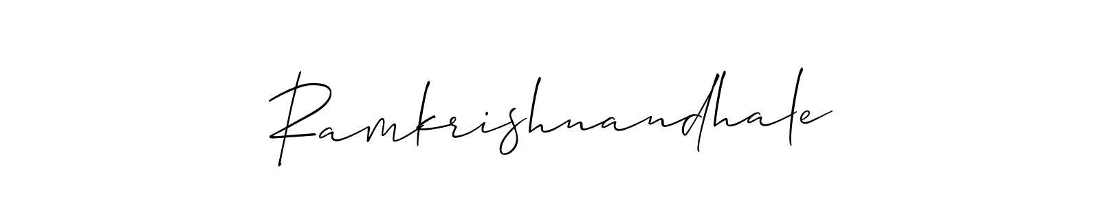 Ramkrishnandhale stylish signature style. Best Handwritten Sign (Allison_Script) for my name. Handwritten Signature Collection Ideas for my name Ramkrishnandhale. Ramkrishnandhale signature style 2 images and pictures png