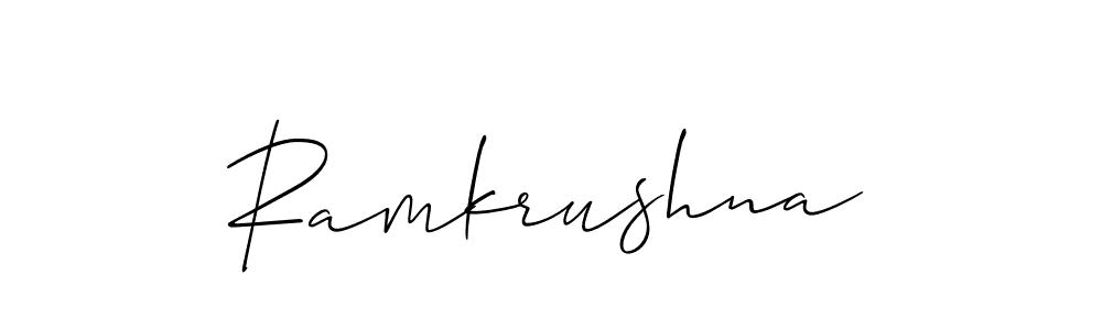 How to Draw Ramkrushna signature style? Allison_Script is a latest design signature styles for name Ramkrushna. Ramkrushna signature style 2 images and pictures png