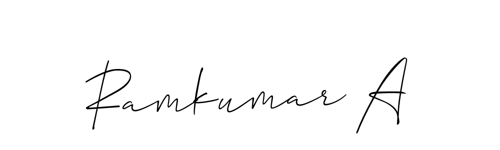Also You can easily find your signature by using the search form. We will create Ramkumar A name handwritten signature images for you free of cost using Allison_Script sign style. Ramkumar A signature style 2 images and pictures png