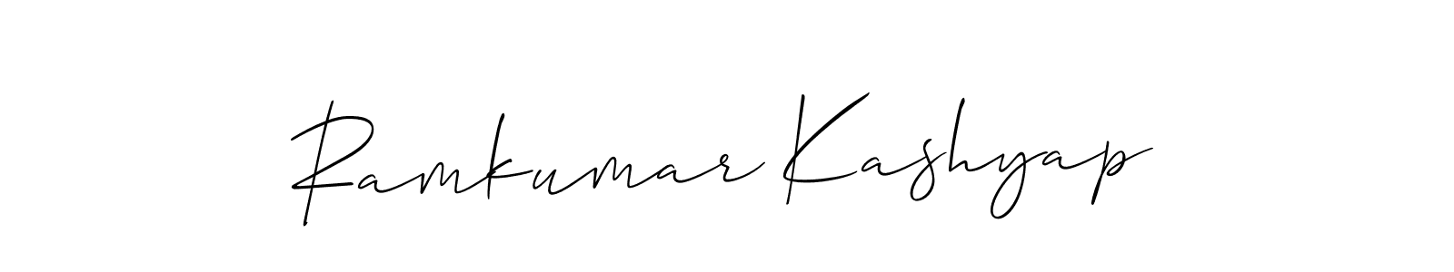 How to make Ramkumar Kashyap name signature. Use Allison_Script style for creating short signs online. This is the latest handwritten sign. Ramkumar Kashyap signature style 2 images and pictures png