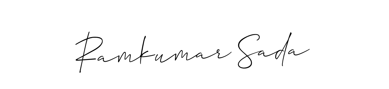 if you are searching for the best signature style for your name Ramkumar Sada. so please give up your signature search. here we have designed multiple signature styles  using Allison_Script. Ramkumar Sada signature style 2 images and pictures png