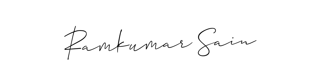 Create a beautiful signature design for name Ramkumar Sain. With this signature (Allison_Script) fonts, you can make a handwritten signature for free. Ramkumar Sain signature style 2 images and pictures png