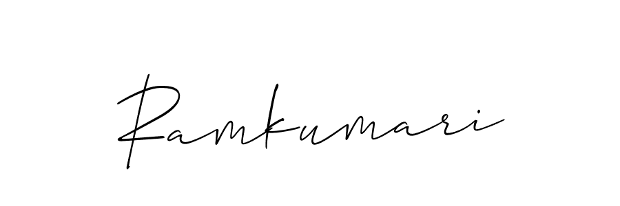 Design your own signature with our free online signature maker. With this signature software, you can create a handwritten (Allison_Script) signature for name Ramkumari. Ramkumari signature style 2 images and pictures png