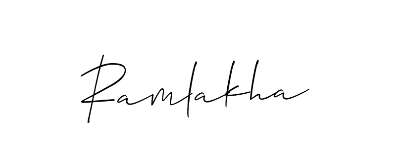 How to Draw Ramlakha signature style? Allison_Script is a latest design signature styles for name Ramlakha. Ramlakha signature style 2 images and pictures png