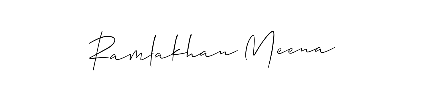 How to Draw Ramlakhan Meena signature style? Allison_Script is a latest design signature styles for name Ramlakhan Meena. Ramlakhan Meena signature style 2 images and pictures png