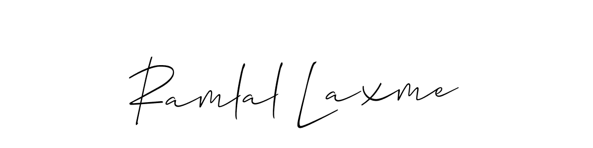 The best way (Allison_Script) to make a short signature is to pick only two or three words in your name. The name Ramlal Laxme include a total of six letters. For converting this name. Ramlal Laxme signature style 2 images and pictures png