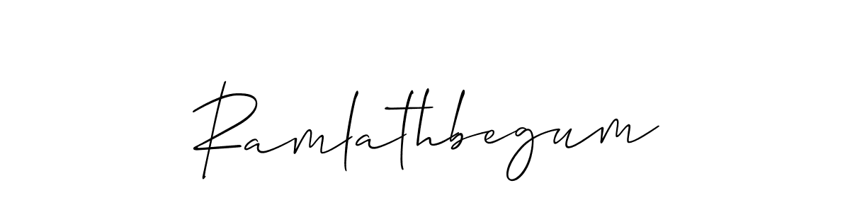This is the best signature style for the Ramlathbegum name. Also you like these signature font (Allison_Script). Mix name signature. Ramlathbegum signature style 2 images and pictures png