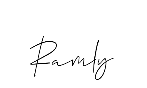 Similarly Allison_Script is the best handwritten signature design. Signature creator online .You can use it as an online autograph creator for name Ramly. Ramly signature style 2 images and pictures png