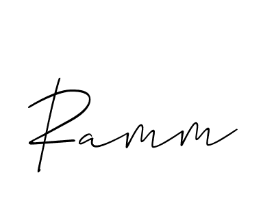 Use a signature maker to create a handwritten signature online. With this signature software, you can design (Allison_Script) your own signature for name Ramm. Ramm signature style 2 images and pictures png