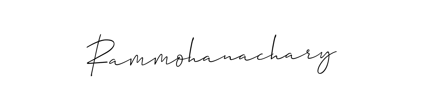 How to Draw Rammohanachary signature style? Allison_Script is a latest design signature styles for name Rammohanachary. Rammohanachary signature style 2 images and pictures png