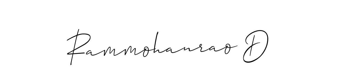 if you are searching for the best signature style for your name Rammohanrao D. so please give up your signature search. here we have designed multiple signature styles  using Allison_Script. Rammohanrao D signature style 2 images and pictures png