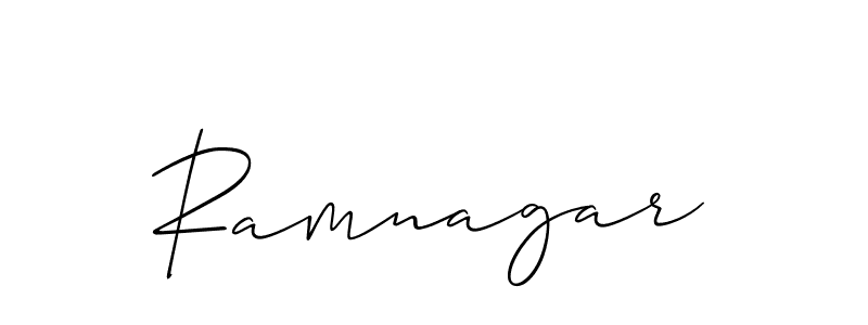 Make a beautiful signature design for name Ramnagar. With this signature (Allison_Script) style, you can create a handwritten signature for free. Ramnagar signature style 2 images and pictures png