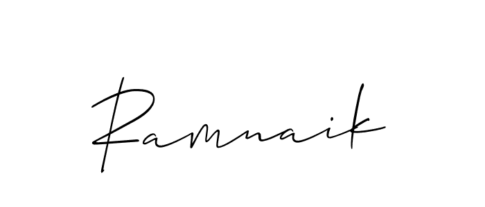 Create a beautiful signature design for name Ramnaik. With this signature (Allison_Script) fonts, you can make a handwritten signature for free. Ramnaik signature style 2 images and pictures png