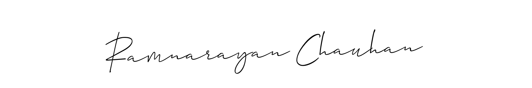 How to make Ramnarayan Chauhan signature? Allison_Script is a professional autograph style. Create handwritten signature for Ramnarayan Chauhan name. Ramnarayan Chauhan signature style 2 images and pictures png