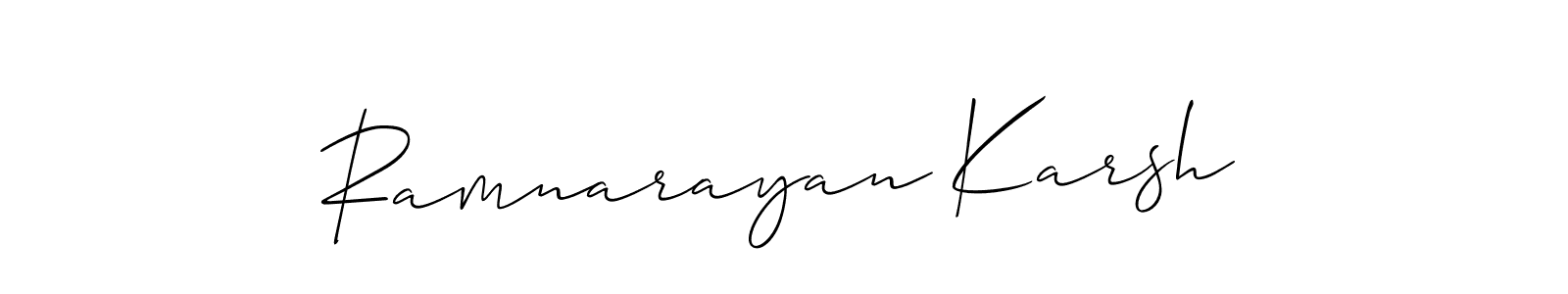 See photos of Ramnarayan Karsh official signature by Spectra . Check more albums & portfolios. Read reviews & check more about Allison_Script font. Ramnarayan Karsh signature style 2 images and pictures png