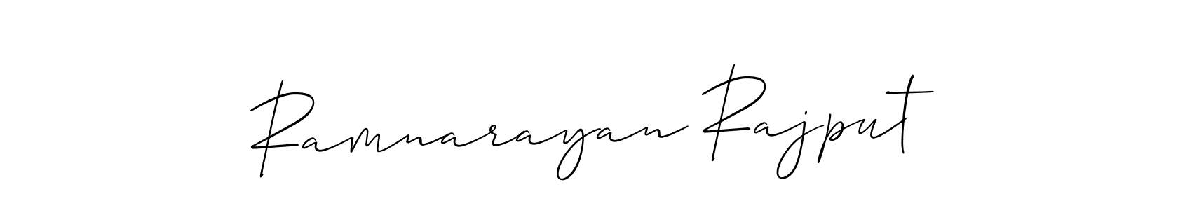 Use a signature maker to create a handwritten signature online. With this signature software, you can design (Allison_Script) your own signature for name Ramnarayan Rajput. Ramnarayan Rajput signature style 2 images and pictures png