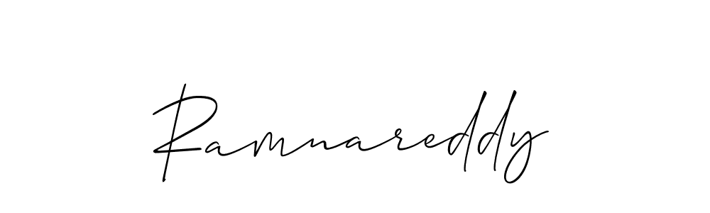Create a beautiful signature design for name Ramnareddy. With this signature (Allison_Script) fonts, you can make a handwritten signature for free. Ramnareddy signature style 2 images and pictures png