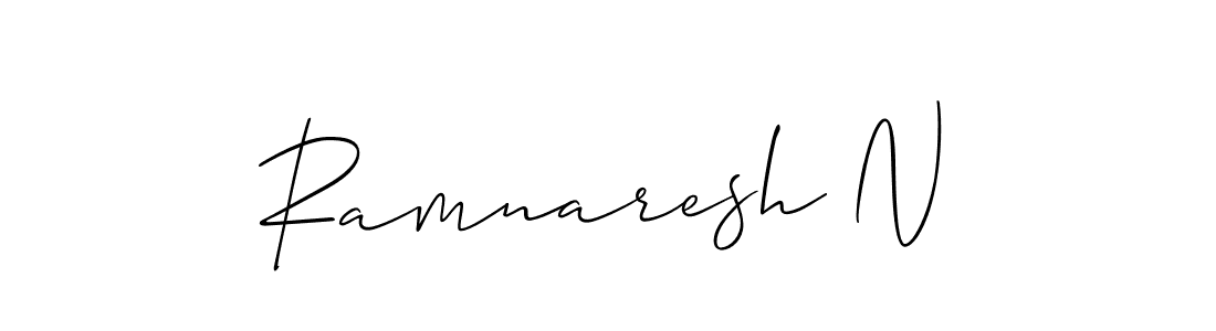 Similarly Allison_Script is the best handwritten signature design. Signature creator online .You can use it as an online autograph creator for name Ramnaresh N. Ramnaresh N signature style 2 images and pictures png