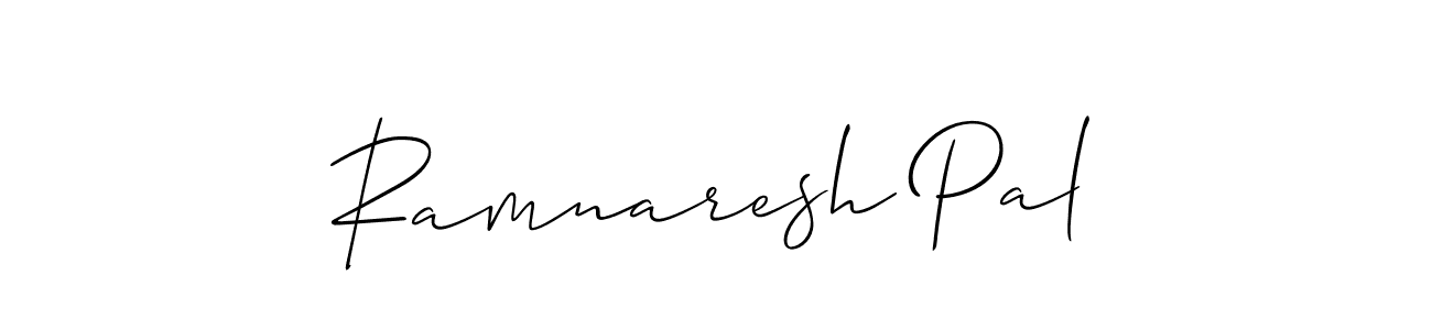 The best way (Allison_Script) to make a short signature is to pick only two or three words in your name. The name Ramnaresh Pal include a total of six letters. For converting this name. Ramnaresh Pal signature style 2 images and pictures png