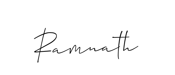 Make a beautiful signature design for name Ramnath. With this signature (Allison_Script) style, you can create a handwritten signature for free. Ramnath signature style 2 images and pictures png