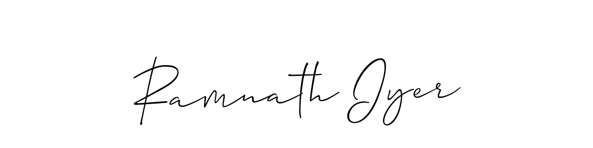 Ramnath Iyer stylish signature style. Best Handwritten Sign (Allison_Script) for my name. Handwritten Signature Collection Ideas for my name Ramnath Iyer. Ramnath Iyer signature style 2 images and pictures png