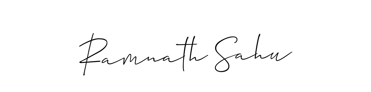 How to make Ramnath Sahu name signature. Use Allison_Script style for creating short signs online. This is the latest handwritten sign. Ramnath Sahu signature style 2 images and pictures png