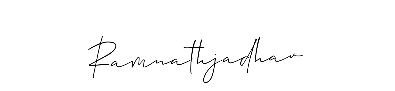 if you are searching for the best signature style for your name Ramnathjadhav. so please give up your signature search. here we have designed multiple signature styles  using Allison_Script. Ramnathjadhav signature style 2 images and pictures png