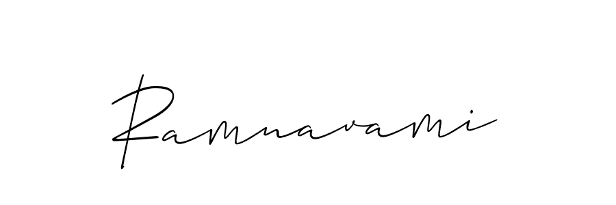 Use a signature maker to create a handwritten signature online. With this signature software, you can design (Allison_Script) your own signature for name Ramnavami. Ramnavami signature style 2 images and pictures png