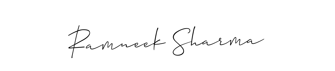 Also we have Ramneek Sharma name is the best signature style. Create professional handwritten signature collection using Allison_Script autograph style. Ramneek Sharma signature style 2 images and pictures png