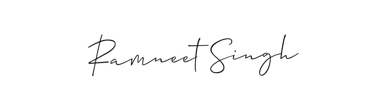 How to Draw Ramneet Singh signature style? Allison_Script is a latest design signature styles for name Ramneet Singh. Ramneet Singh signature style 2 images and pictures png