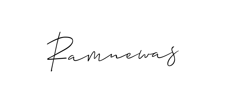 How to Draw Ramnewas signature style? Allison_Script is a latest design signature styles for name Ramnewas. Ramnewas signature style 2 images and pictures png