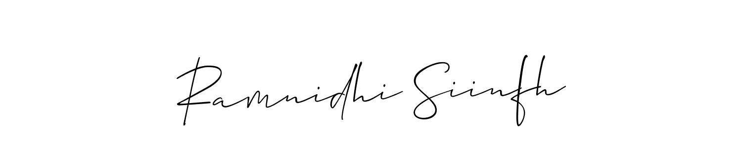 Design your own signature with our free online signature maker. With this signature software, you can create a handwritten (Allison_Script) signature for name Ramnidhi Siinfh. Ramnidhi Siinfh signature style 2 images and pictures png