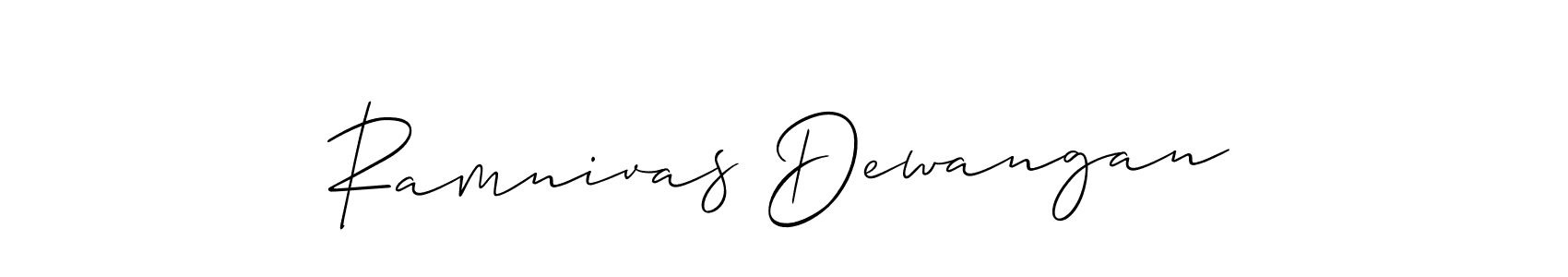 Ramnivas Dewangan stylish signature style. Best Handwritten Sign (Allison_Script) for my name. Handwritten Signature Collection Ideas for my name Ramnivas Dewangan. Ramnivas Dewangan signature style 2 images and pictures png