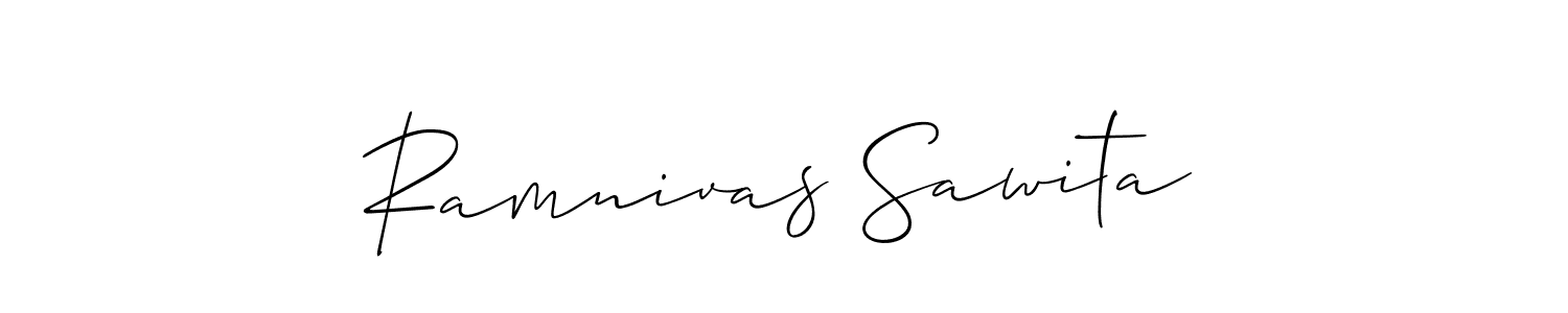 Use a signature maker to create a handwritten signature online. With this signature software, you can design (Allison_Script) your own signature for name Ramnivas Sawita. Ramnivas Sawita signature style 2 images and pictures png