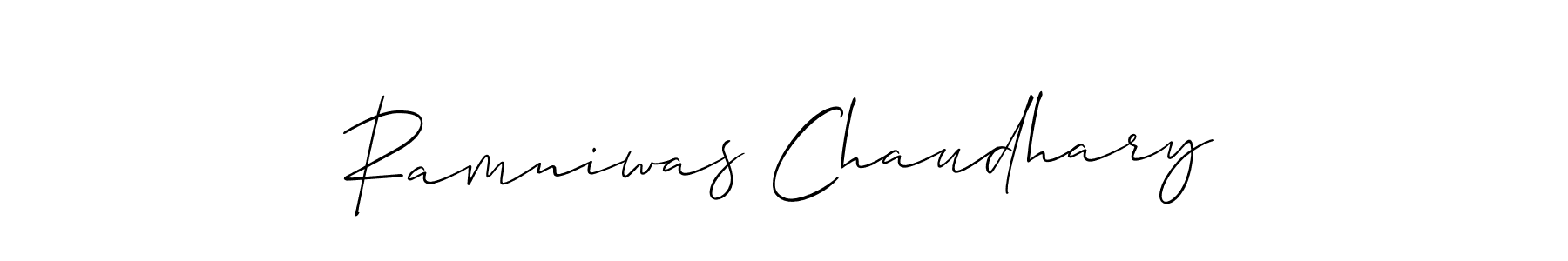 Make a beautiful signature design for name Ramniwas Chaudhary. With this signature (Allison_Script) style, you can create a handwritten signature for free. Ramniwas Chaudhary signature style 2 images and pictures png