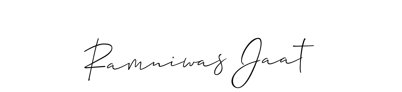 This is the best signature style for the Ramniwas Jaat name. Also you like these signature font (Allison_Script). Mix name signature. Ramniwas Jaat signature style 2 images and pictures png