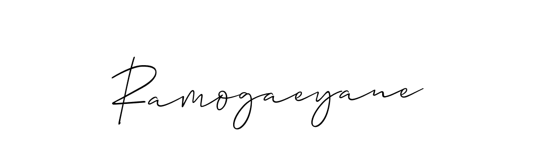 Use a signature maker to create a handwritten signature online. With this signature software, you can design (Allison_Script) your own signature for name Ramogaeyane. Ramogaeyane signature style 2 images and pictures png