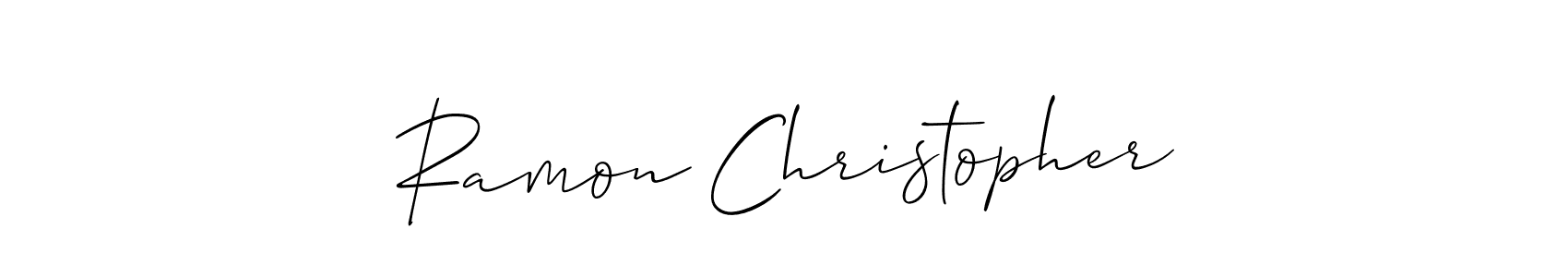 Create a beautiful signature design for name Ramon Christopher. With this signature (Allison_Script) fonts, you can make a handwritten signature for free. Ramon Christopher signature style 2 images and pictures png