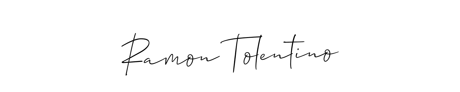 How to make Ramon Tolentino signature? Allison_Script is a professional autograph style. Create handwritten signature for Ramon Tolentino name. Ramon Tolentino signature style 2 images and pictures png