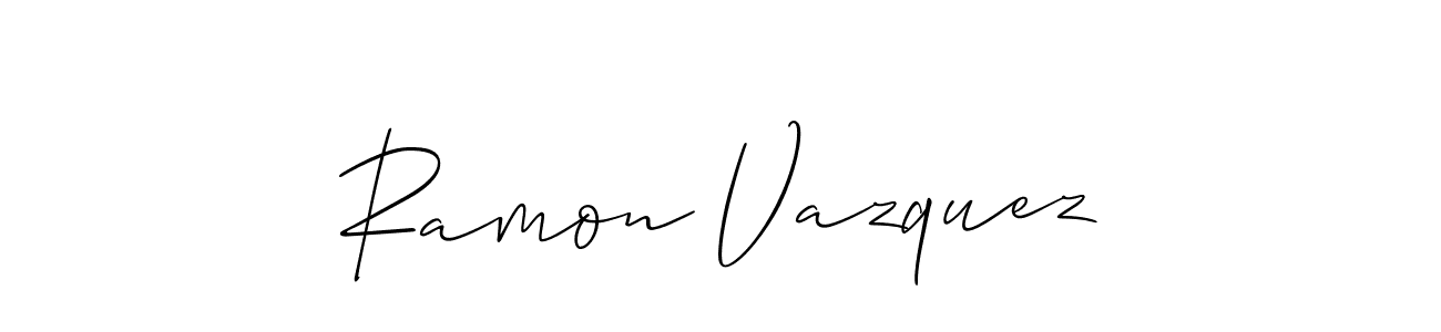 How to make Ramon Vazquez signature? Allison_Script is a professional autograph style. Create handwritten signature for Ramon Vazquez name. Ramon Vazquez signature style 2 images and pictures png