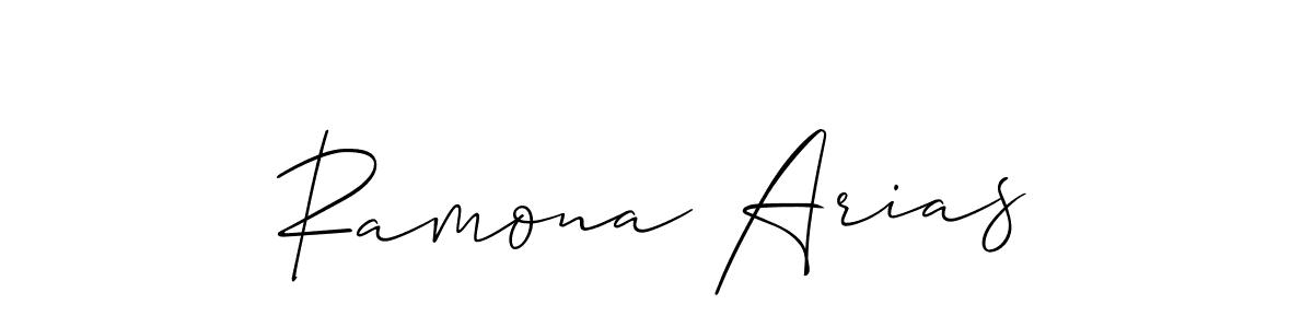 Make a beautiful signature design for name Ramona Arias. With this signature (Allison_Script) style, you can create a handwritten signature for free. Ramona Arias signature style 2 images and pictures png